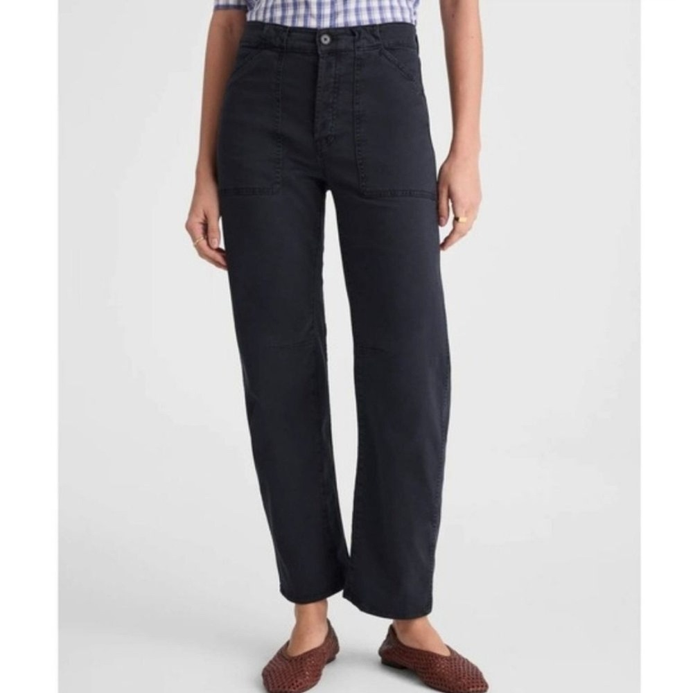 Madewell Navy Blue Utility Darted Barrel Leg Pants Women's Size 32